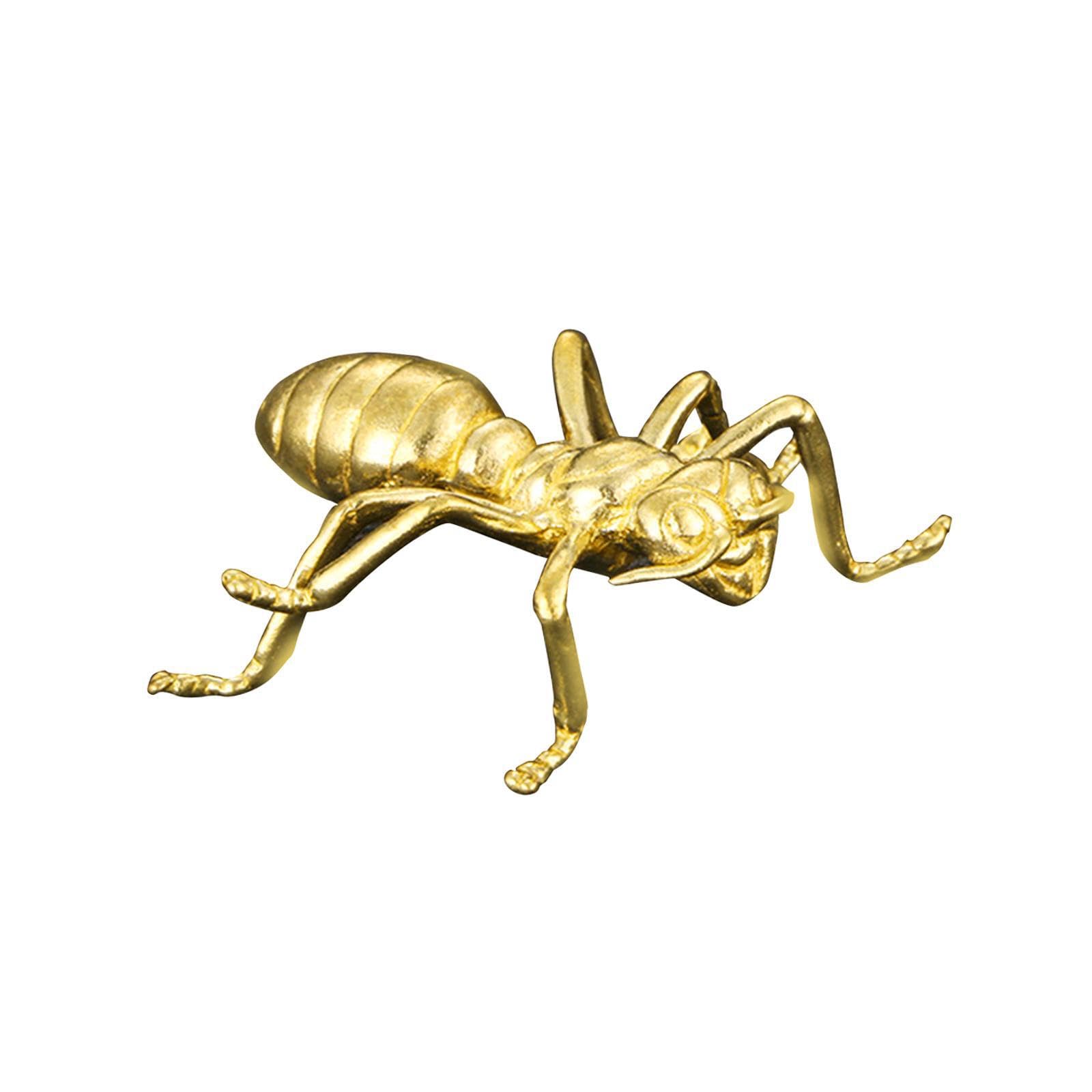 TWISAXC Delicate Craftsmanship Brass Statue Home Decor Office Mini Figurine For Indoor Display for Creative Gift Fashion Delicate Table Centerpiece Sturdy Cer, Bright Color, 3.6x3.4cm