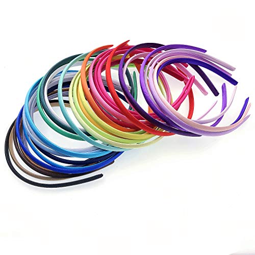 JZK 34 x Multicolor diademas de plástico banda de pelo para niñas mujeres fiesta de cumpleaños para niños favorece regalos