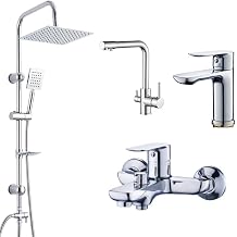 Fleko Ya murlama Du  Seti, Spiralli Mutfak Bataryas  ve Lavabo Bataryas  Krom Ar tmal  Set