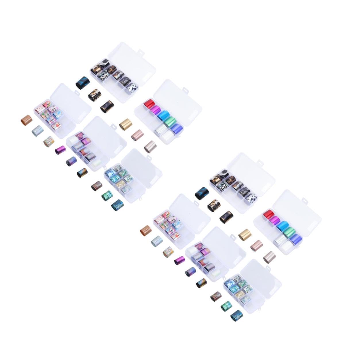 Beaupretty 100rollos Pegatinas De Transferencia De Foil Para Uñas Decoraciones De Manicura De De Uñas Para Mujeres Set