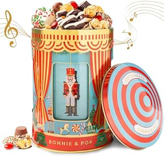Christmas Gift Basket- Gourmet Food Gifts - Plays Music - Holiday Chocolate and Candy, Sweets and Snacks- Nutcracker Suite- Bonnie and Pop