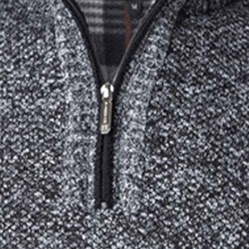 Mens Quarter Zip Pullover Sweater Stand Collar Sweater Long Sleeve Pullover Sweaters Casual Warm Tops Winter Pullover3