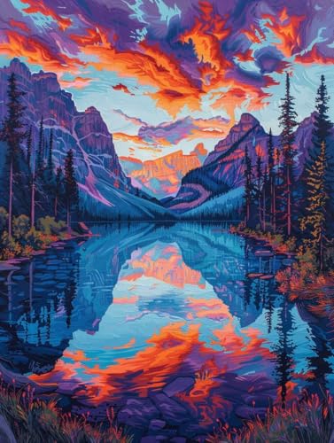 Peinture Diamant Montagne 5D DIY le Cadeau Femme Idéal pour Loisirs Créatifs