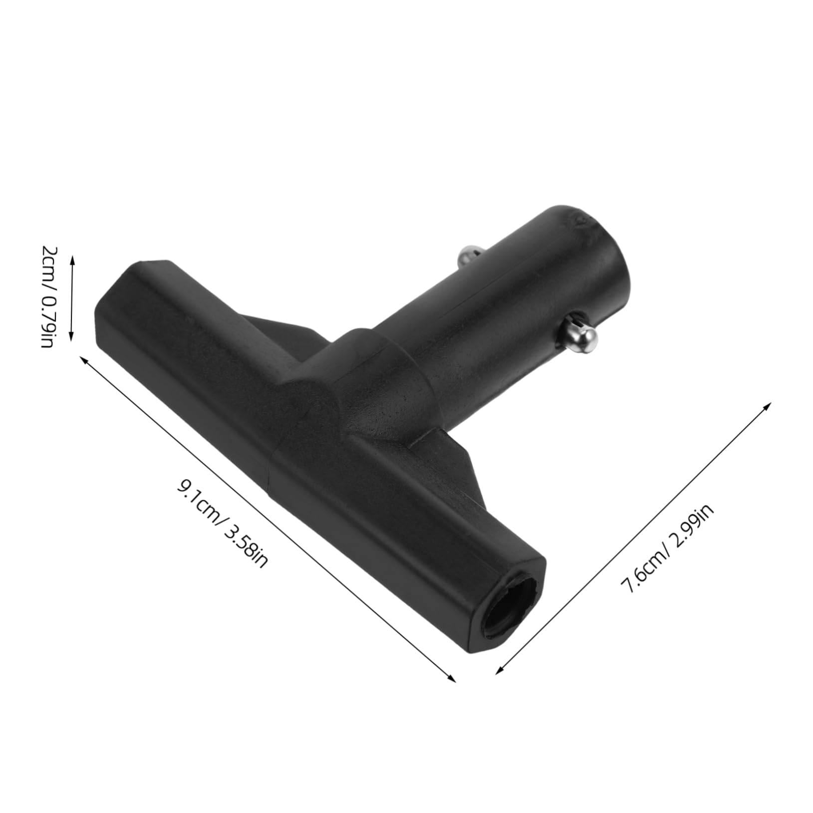Sosoport Trampoline Enclosure Pole End Cap: Flexible T-Shaped Pole Connector for Installation and Removal for Home and Playground Use