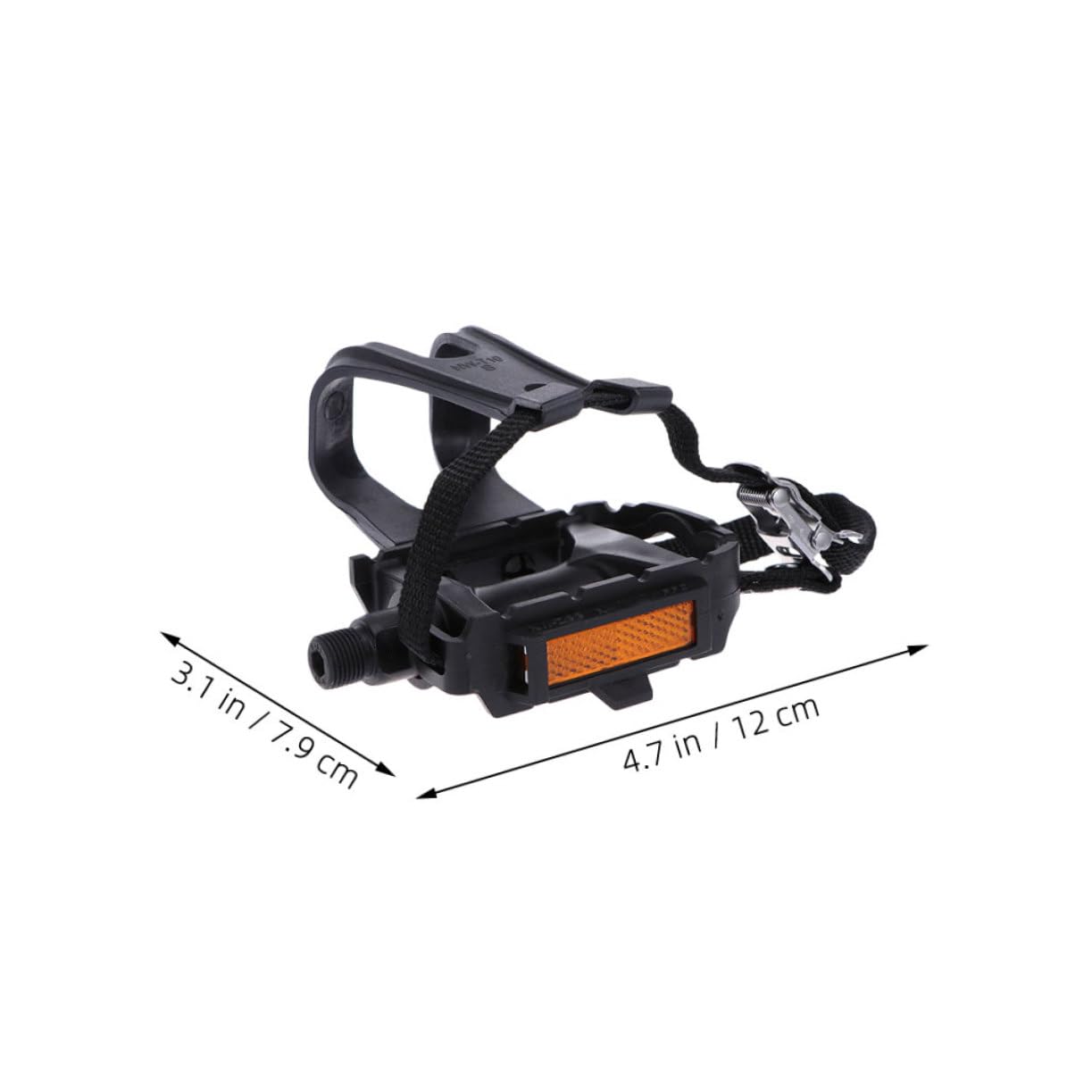 Correas para Pedales de Bicicleta, 2 Pares de Nylon Negro