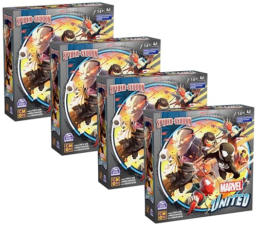 Image of Spin Master Games, Marvel United: Spider-Geddon, Strategy Board Game, Collectible Spider Man Figurines, for Fans of Marvel Rivals & Action Movie Toys, 1-4 Players, for Ages 14 & Up (Pack of 4)