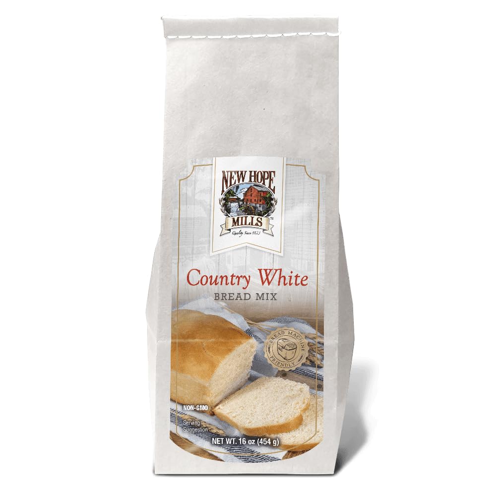 Country White Bread Mix by New Hope Mills - Classic Homemade Bread, Non-GMO - 16 oz