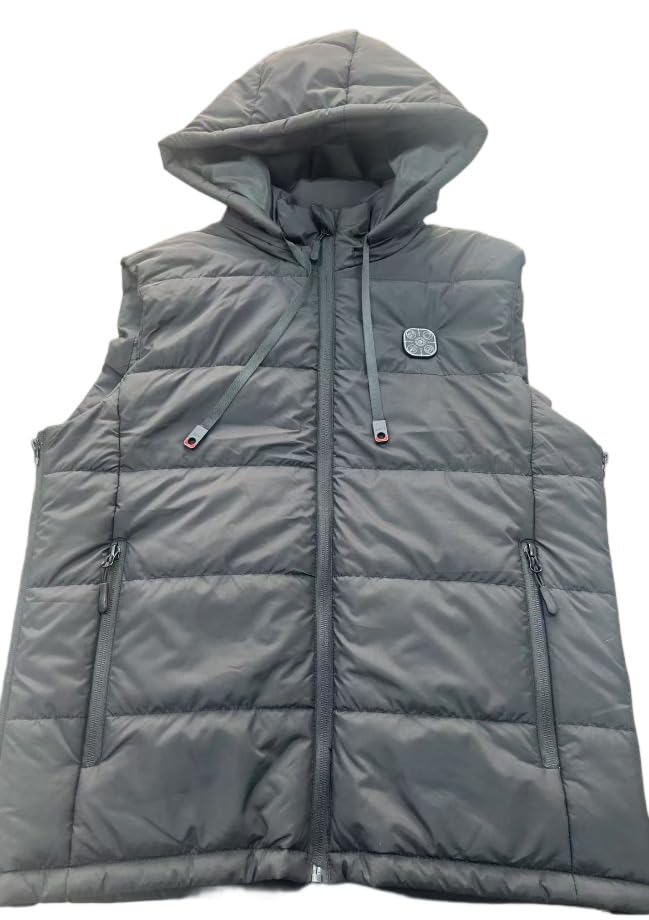 [QuiExact] 電熱ベスト【21箇所発熱-サイズ調節可能】 ヒーター 繊維ヒーター USB給電 ヒートジャケット スイッチ メンズ レディース 加熱服 温度調整 速暖 保温 丸洗い 帽子は取り外し可能