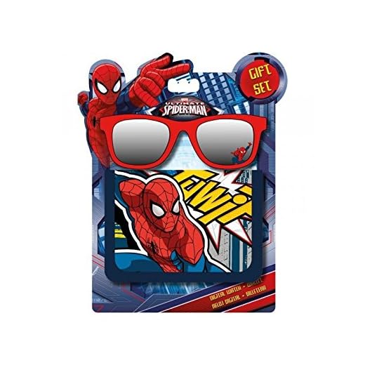 Disney Spiderman cartera + Spiderman gafas de sol, MV92281, azul y rojo