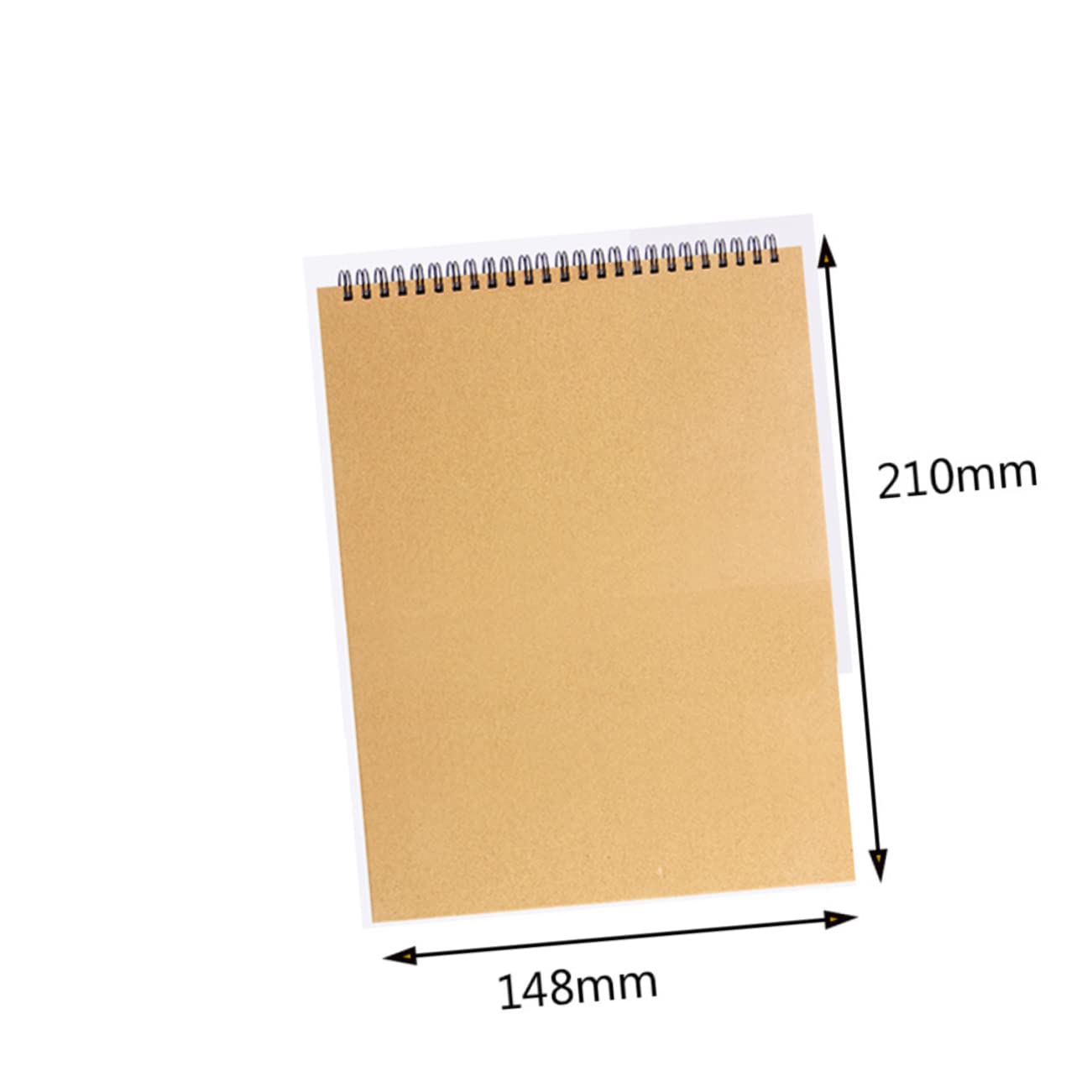 4 Pezzi Quaderno per Disegnare A5 in Carta Kraft, Piatto Apribile, Facile da Portare, per Bambini e Artisti, per Schizzi e Acquerello