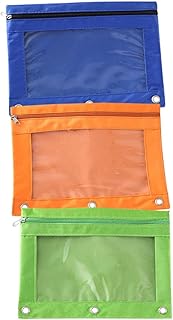 CRAFTHROU 3 Peças Estojo De Lápis De Três Furos Bolsa De Lápis Transparente Bolsa De Lápis Transparente Pasta De Lápis Envelopes Pasta Caneta Bolsa De Pano Bolsas De Cosméticos Pano Oxford