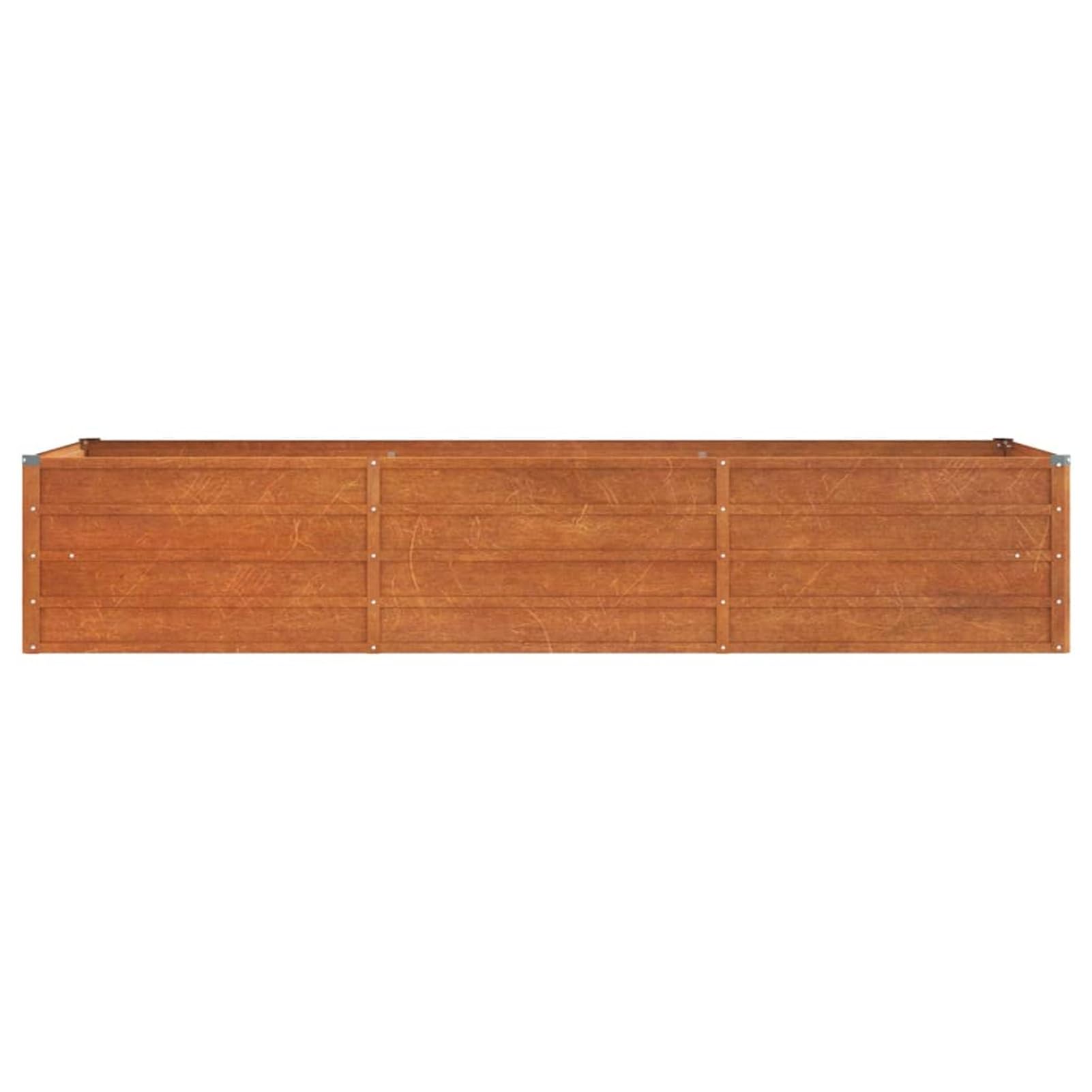 Rdza podniesiona ogrodowa łóżko 240 x 80 x 45 cm stal Corten, zewnętrzne metalowe łóżko ogrodowe, stojak na rośliny ogrodowe do kwiatów i ziół aromatycznych