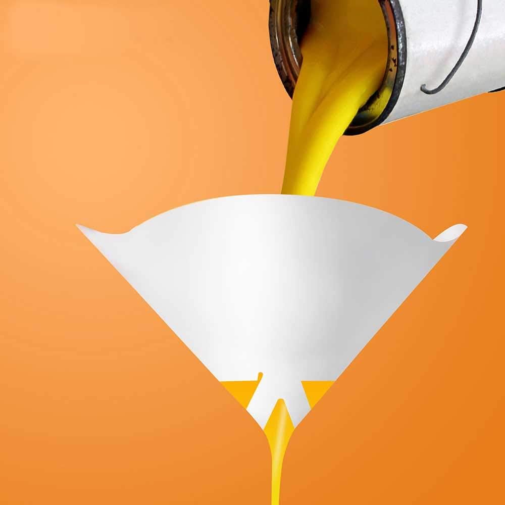 200PCS Paper Paint Strainers with 100 m Filter Tips and 1 PCS Stretch Silicone Funnel, Cone Shaped Nylon Mesh Funnel W/Hooks