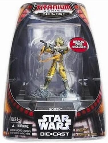 star wars Titanium Series pintadoFigura Bossk con visualización funda