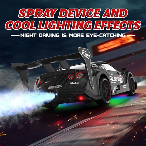 Image of Remote Control Car RC Drift Car 1:16 Scale 4WD RC Vehicle with LED Lights 2.4GHz 30km /h RTR High Speed Racing Sport Toy for Adults Boys Girls Kids Gift 2Pcs Rechargeable Battery