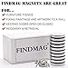 FINDMAG 10 Pack 1.26”D x 0.2”H Neodymium Round Base Cup Magnet, Strong Permanent Rare Earth Magnets with Heavy Duty Countersunk Hole and Stainless Screws for Refrigerator Magnets, Office, Crafts,etc