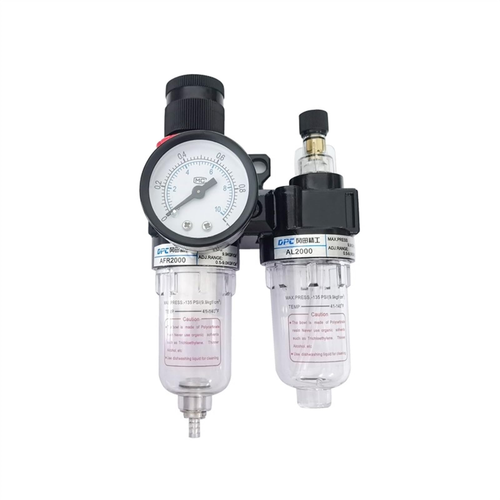 Unità di preparazione AFC2000 Porta Trattamento aria Compressore Filtro Regolatore di pressione Lubrificatore combinato Separatore d'olio(AFC2000 PC8-02)