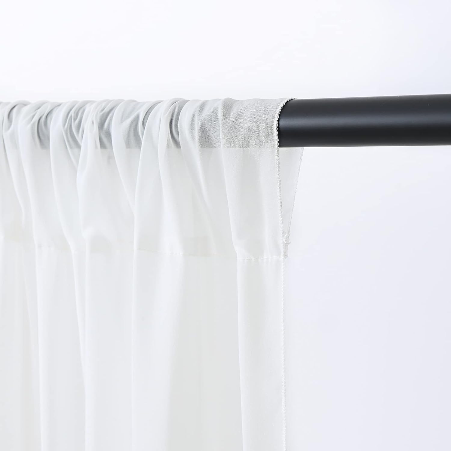 Uр Tо 60% оƒƒ White Wedding Backdrop Curtain 10ft by 10ft Chiffon Fabric Drape for Wedding Party Stage Decoration
