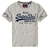 Manga corta Superdry Vintage Logo AOP Mid tee Camiseta de Tirantes, Gris (Grey Marl 07q), XXL para Hombre