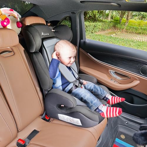 Alivio Adjustable Car Seat for Toddlers & Children, Padded & Comfortable Infant Kids Cart Seat 0-12 Years Approx with 3 Layer Headrest & Soft Fabric, Premium Design with Comfortabe Recline Position - 8