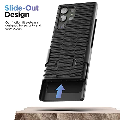 Encased-DuraClip-Designed-for-Samsung-Galaxy-S23-Ultra-Belt-Clip-Case-Slim-Phone-Case-with-Holster-Black
