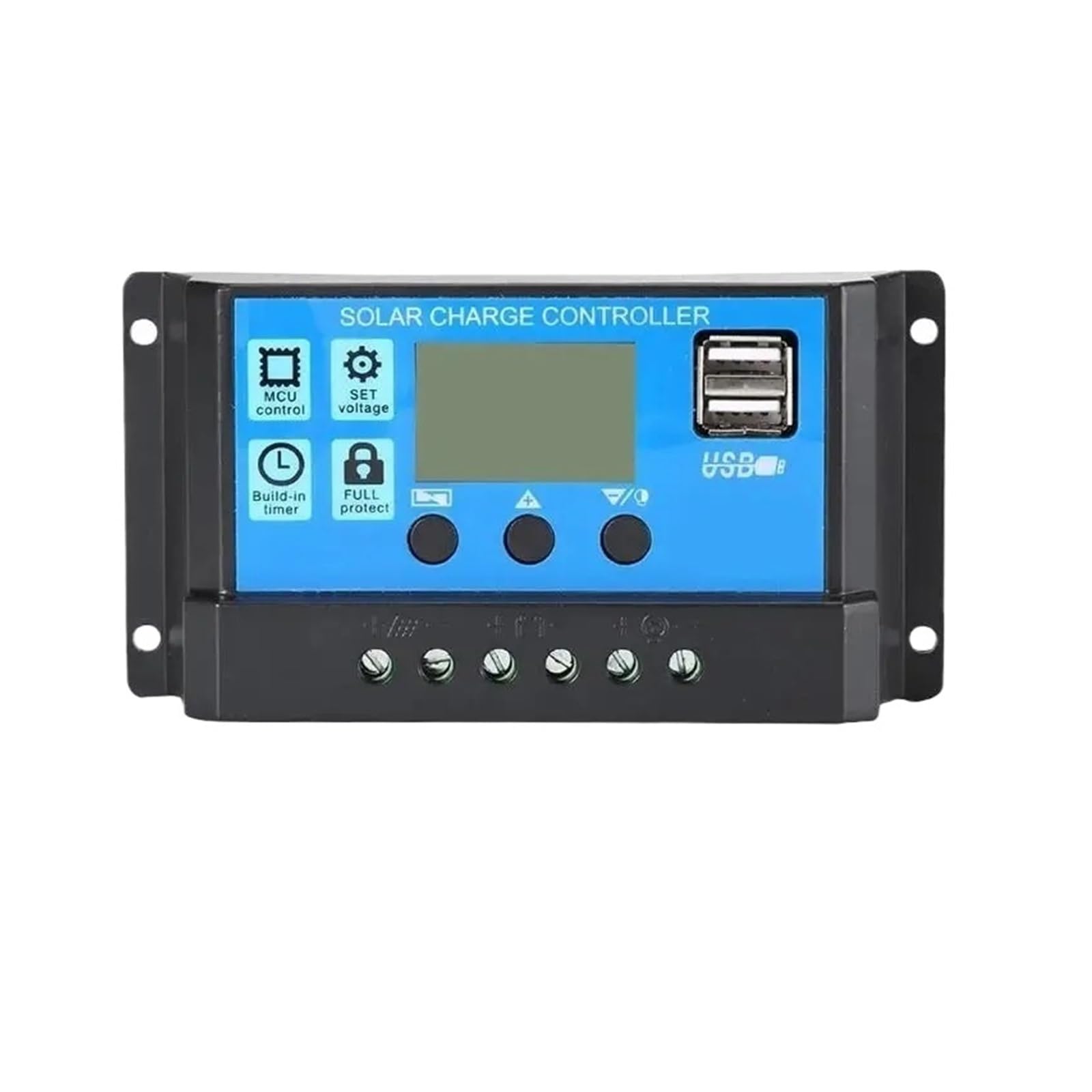 Solar Charge Controller, 100A Solar Charge Controller 12V 24V Panel Regulator Adjustable LCD Dual USB Port Timer Setting PWM Auto Parameter(60A)