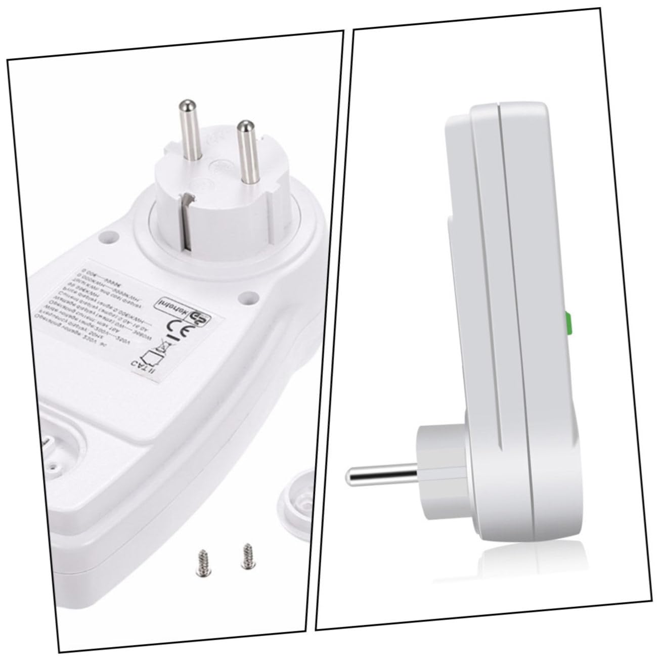 Misuratore di Consumo Elettrica con Display Lcd Digitale Ac230v | Max 16a, 50hz, Abs Bianco, Consumo 0, 5w, Lettura Retroilluminata, Uso Semplice