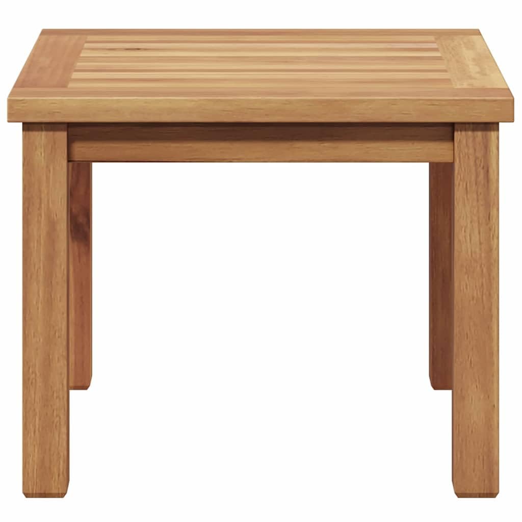 Tavolino da salotto marrone in legno massello teak, 45 x 45 x 36 cm, resistente alle intemperie, per giardino, terrazza, balcone e veranda, come tavolino d'appoggio per esterni e gruppo di