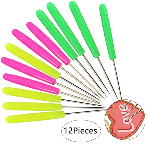 12 PCS Sugar Stir Needle Scriber Needle Modelling Tool Biscuit Cookie Icing Pin