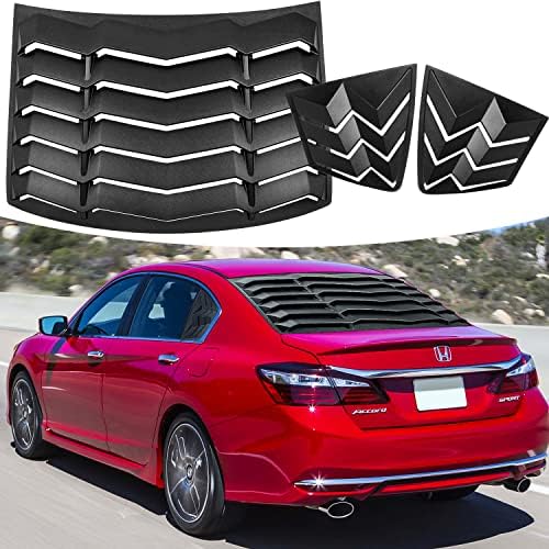 DLOVEG Rear Side Window Louvers Compatible For Honda Accord 2022 2021 2020 2019 2018 Accesories Sport Style Air Vent Cover Compatible For 10th Gen - View #6
