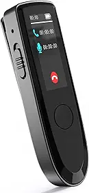 CCYLEZ Gravador de Voz Digital Portátil Bluetooth para Gravação de Chamadas, Com Suporte para Fixação na Parte Traseira, Ideal para Reuniões, Entrevistas, Palestras e Reprodução de (32G)