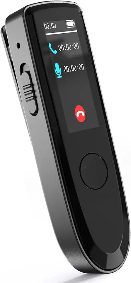 CCYLEZ Gravador de Voz Digital Portátil Bluetooth para Gravação de Chamadas, Com Suporte para Fixação na Parte Traseira, Ideal para Reuniões, Entrevistas, Palestras e Reprodução de (32G)