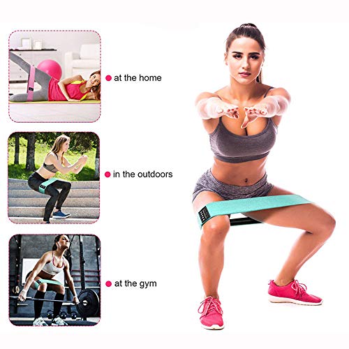 image for beststar Fabric Resistance Bands for Legs and Butt, Exercise Bands for