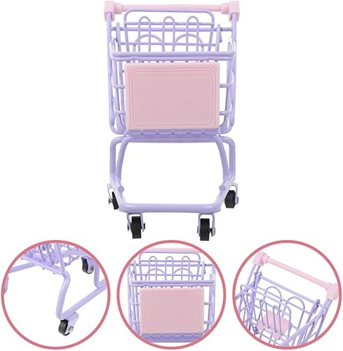 Miniatura 6 de Toddmomy 1 mini carrito de supermercado, mini carrito de compras de metal, carrito de compras de supermercado, carrito de compras, soporte de