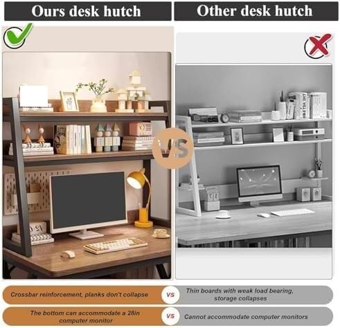 Moderno scaffale da scrivania a 2 livelli - Organizzatore multiuso for | computer e librerie Elegante espositore for casa e ufficio Perfetto piccoli spazi(115cm)