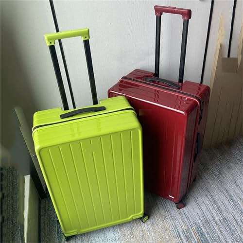 PANKERS Men Women Students Trolley Suitcase 20/24/28 Boarding Case Fashion PC Suitcase Blue 28"", Red3
