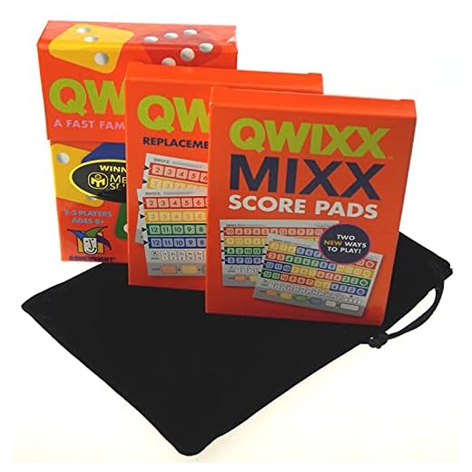 Qwixx Game, Qwixx Score Pads & Qwixx Mixx Bundle