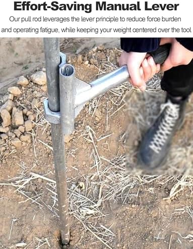 Heavy-Duty Greenhouse Post Puller - C-Clamp Stand-Up Stake Remover for Tent, Backyard & Farm - High Load Capacity (3.2cm/1.26")