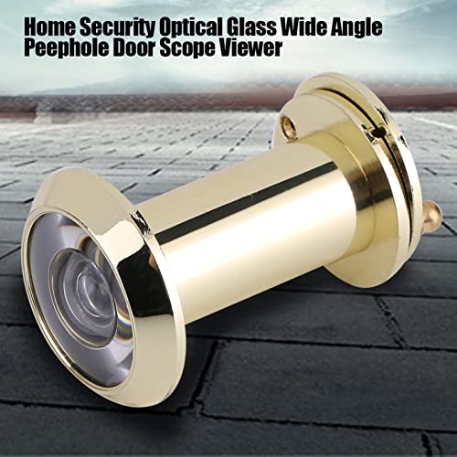 Mirilla para puerta, visor de ojo de puerta con ángulo amplio sólido para puerta de apartamento con cubierta (Dorado) miniatura 4