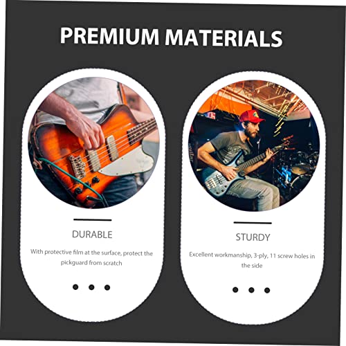 Pickguard précâblé pour basse PB noir 3 plis avec micros intégrés - 4