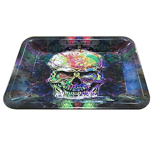 Gurxi Metal Small Vassoio Tabacco Metallo Vassoio Metallo Rolling Vassoio Piccolo Rolling Vassoio Tabacco Tray Raw-vassoio per Posizionare Sigarette Stuzzicadenti Asciugamani e Altri Oggetti