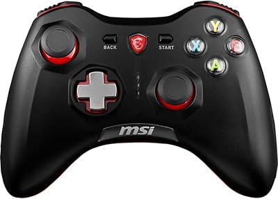 MSI Force GC30 Wireless Gaming Controller, Dual Vibration Motors, Dual Connection Modes, Interchangable D-Pads, Compatible with PC, Android and PS4