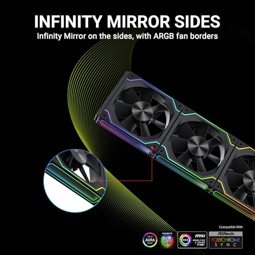 Image of Ant Esports ShiftFlow 3-In-1 120mm ARGB Stackable Fan Kit with Forward /Reverse, Speed Control Switch and Wire Free Daisy Chain - Black