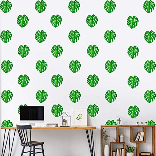WALLSTICKS ' Leaf - All Over Print - Pattern - Creative - Decorative - Wall Sticker (Set of 58 Stickers) ' - WS149 (PVC Vinyl - 140 cm X 130 cm)