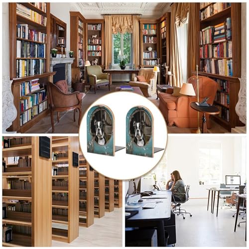 Sujetalibros de madera resistente soporte decorativo moderno de diseño 6