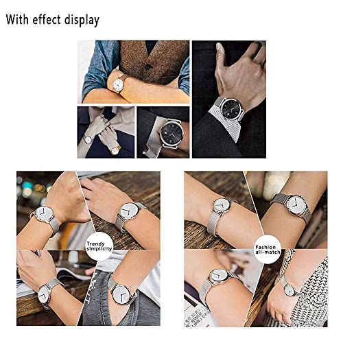 Chaîne de montre en acier inoxydable mince de 12 mm 16 mm et 20 mm pour bracelet en maille