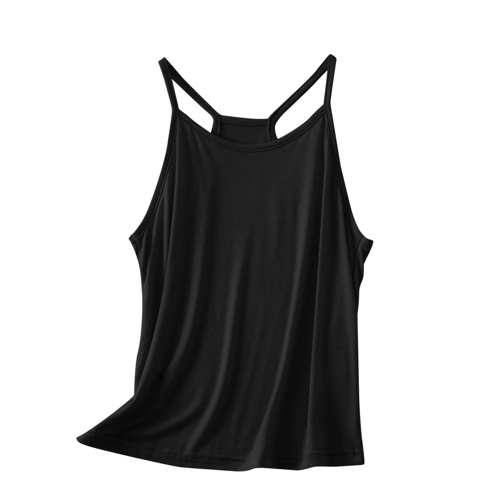 Womens Modal Camisole Tank Tops V Neck Spaghetti Strap Blouses Sleeveless Soft Comfy Flowy Tops Cami Basic T