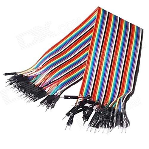 Image of Tishvi Jumper Wires Kit 120pcs Multicolored Dupont Cables - 40 MM, 40 MF, 40 FF Connectors for UNO, Nano, Raspberry Pi, Breadboard Prototyping & DIY Electronics