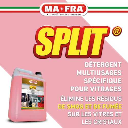 Mafra, Split, Nettoyant multi-usages spécifique pour les vitres, le verre, les écrans LCD, sans rinçage, sans ammoniaque, idéal pour le nettoyage des locaux, bidon de 4500 ml. – vue 2