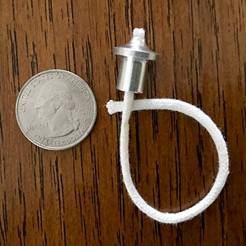 Firefly 5/16-Inch Diameter Aluminum Wick Holders With 2.6Mm Cotton Wick For Oil Lamps And Candles - 10 Pack #TOP3